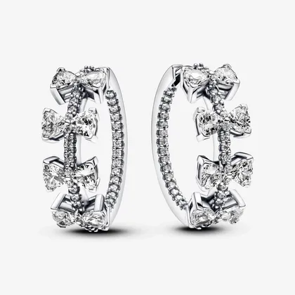 گوشواره حلقه‌ای پاپیونی درخشان پاندورا