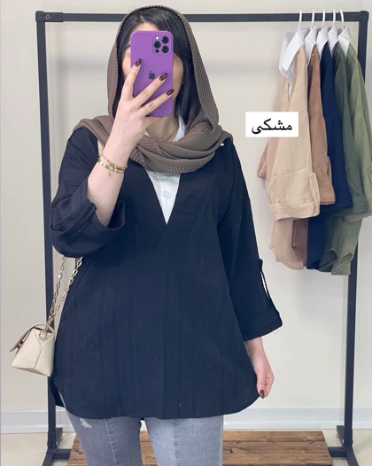 تونیک یقه دار کوک دوزی ساغر