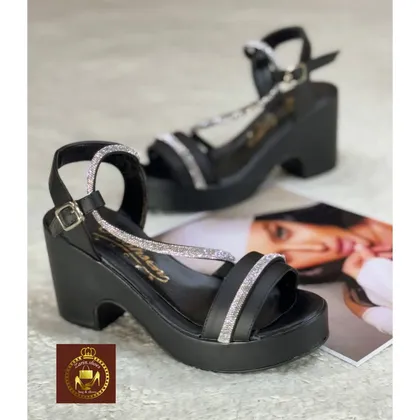 صندل مجلسی نگینی زنانه دور مچی رکابدار طبی