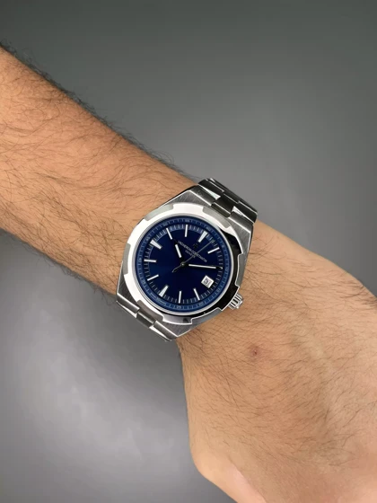 ساعت مچی وشرون کنستانتن اتوماتیک بند سیلور صفحه سرمه ای Vacheron Constantin