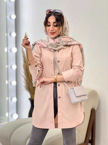 مانتو دو جیب ستین
