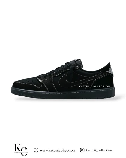 نایک ایر جردن وان تراویس اسکات بلک فانتوم nike Air jordan 1 Travis Scott black phantom