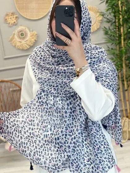 0257-شال طرحدار ژابیز