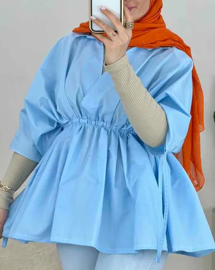 مانتو عروسکی کمر چین(2)کد3392