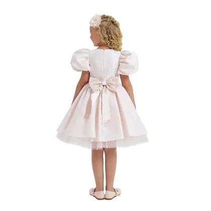 پیراهن مجلسی دخترانه یقه مرواریدی pamina