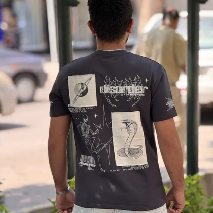 تیشرت بلک اسکواد BLACK SQUAD - DISORDER ذغالی کد 318