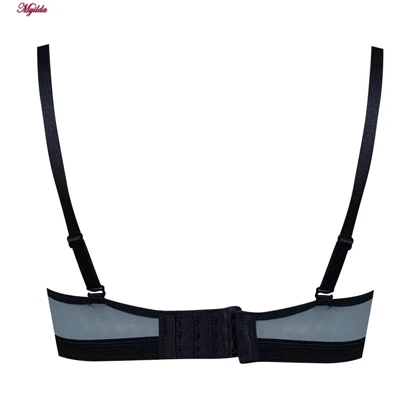 ست شورت و سوتین مدل پاپیون بدون فنر کاپ اسفنجی رنگ طوسی ماییلدا کد 5300-A881