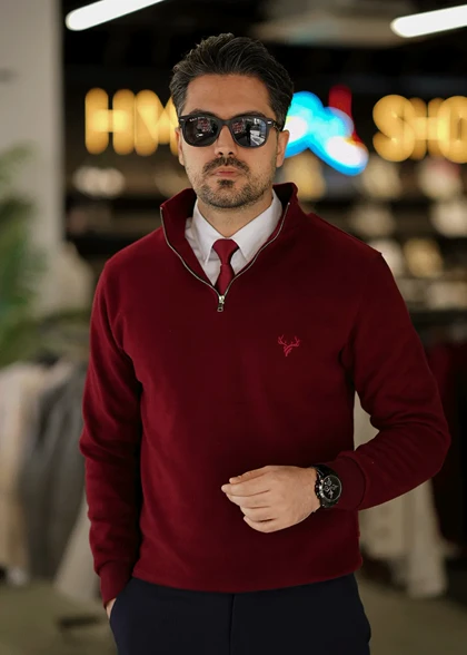 سلانیک نیم زیپ گوزنی