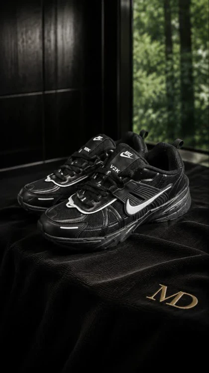 کفش کتانی مردانه مشکی V2K NIKE