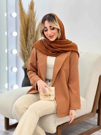 مانتو مازراتی یقه انگلیسی تک جیب