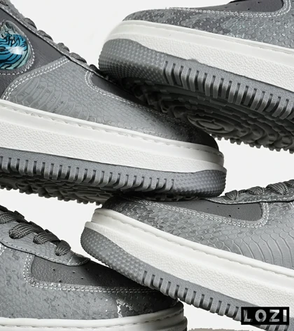 کفش کتانی مردانه و زنانه طوسی آبی NIKE dunk low steam puppet