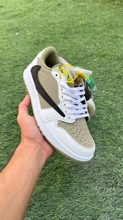 کتانی نایک ایر جردن1 بدون ساق گلف ترویس اسکات مستر کوالیتی Nike Air Jordan1 Travis Scott 1 Low Golf