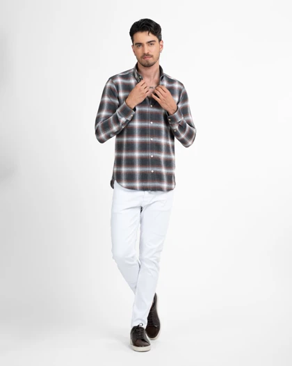 ام کی کالکشن پیراهن آستین بلند mk-5794-charcoal