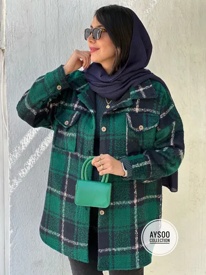 پالتو فوتر موهردار سبز