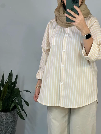 مانتو راه راه کفشدوزک