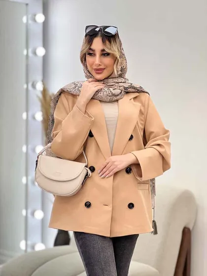 مانتو مازراتی شش دکمه جیب نما