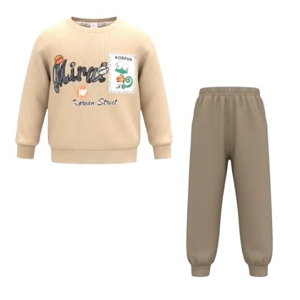 ست سویشرت آستین بلند و شلوار راحتی پسرانه مدل مارمولک PJ1389