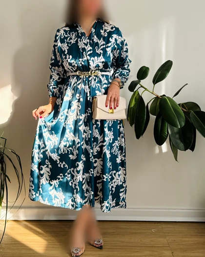 پیراهن ساتن مجلسی ماکسی