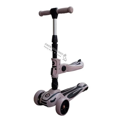 اسکوتر صورتی کیکابو مدل ماکانی kikkaboo roadstea 4in1