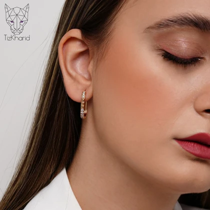 گوشواره حلقه‌ای ژوپینگ تیفانی دایموند