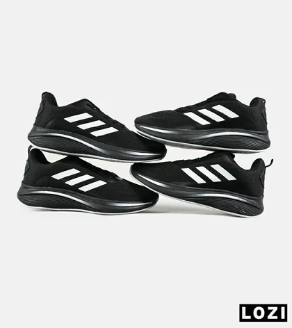 کفش کتانی مردانه و زنانه مشکی سفید ADIDAS BONCE مدل 7467