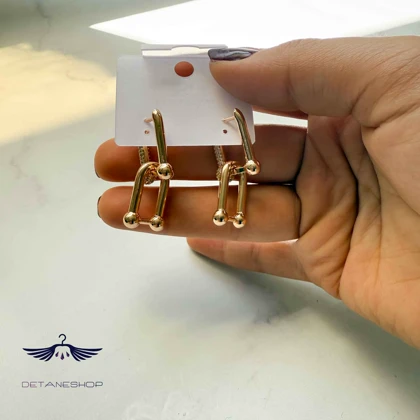 گوشواره نگین‌دار تیفانی طلایی YSX کد 0092