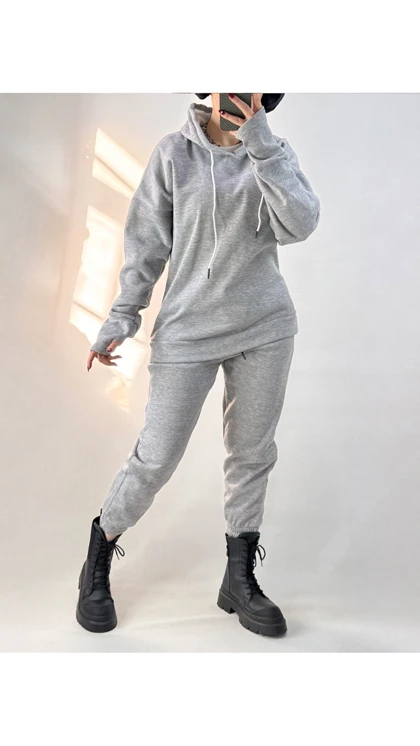 ست هودی و جاگر فینگردار زنانه 10070