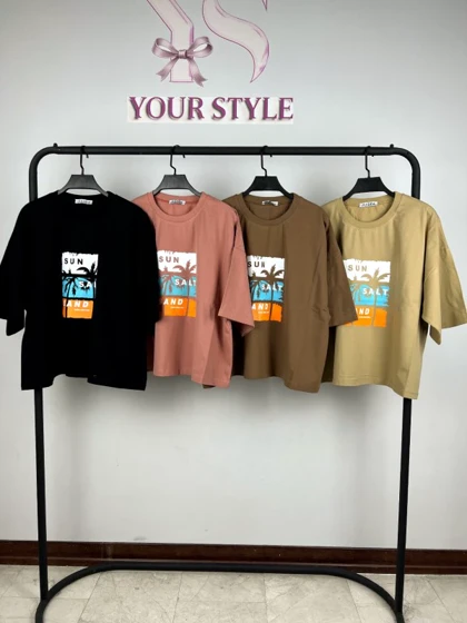 تیشرت باکسی چاپی 7735