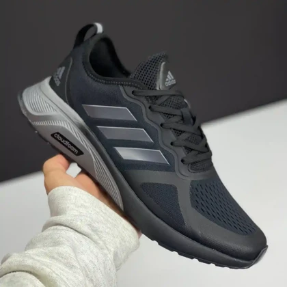 آدیداس کلودفوم مشکی طوسی Adidas Cloudfoam Black Grey