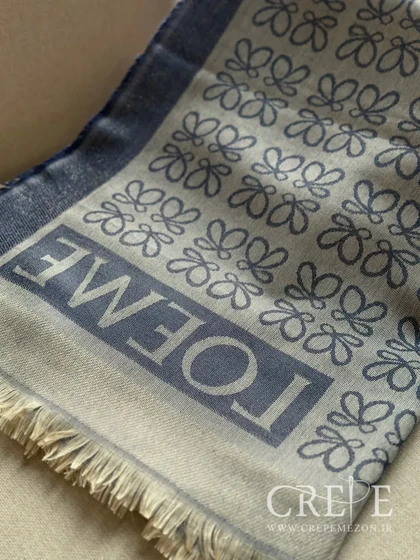 روسری کشمیر دور لمه طرح loewe