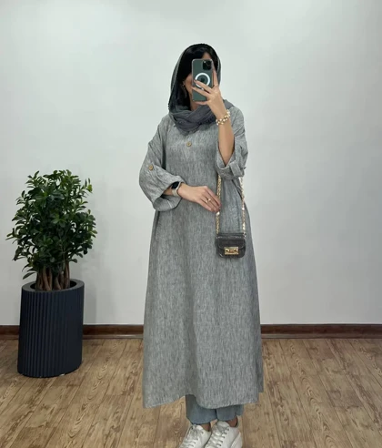 مانتو کفتان لینن کنفی زارا(ایراد دار)