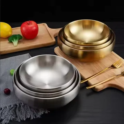 کاسه دوجداره استیل سیلور یونیک پلاس / Unique plus در سه سایز