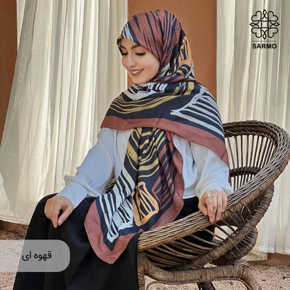روسری نخ پنبه رنگی