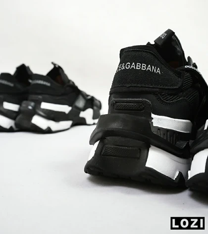 کفش کتانی مردانه مشکی سفید Dolce & Gabbana