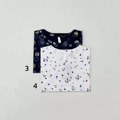 تیشرت زنانه طرحدار آستین کوتاه