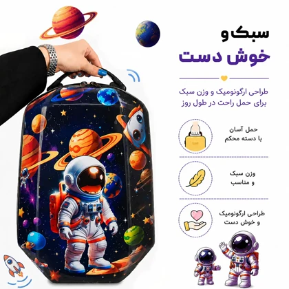 کوله پشتی مدرسه مدل MS1050 طرح فضانورد