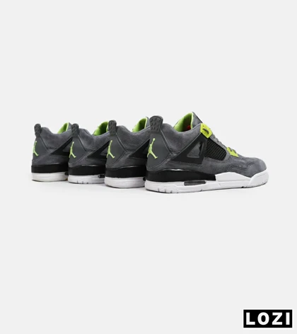 کتانی ساق‌دار مردانه خاکستری سبز Nike air jordan 4