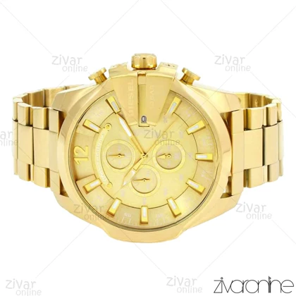 ساعت دیزل مردانه شاخدار تمام طلایی 101904