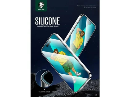 گلس آیفون 14 پلاس گرین Green iphone 14 Plus&13PRO MAX 3D Silicone Glass GN3DSHD14M