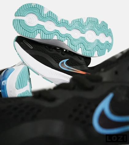 کفش کتانی مردانه و زنانه مشکی نارنجی آبی NIKE zoom X مدل 7150