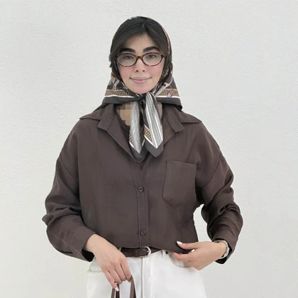 شومیز زنانه پری شیشه ای جیب‌دار | آی بولک