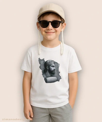 تیشرت بچگانه اصیل ایرانی طرح کوروش بزرگ کد 996