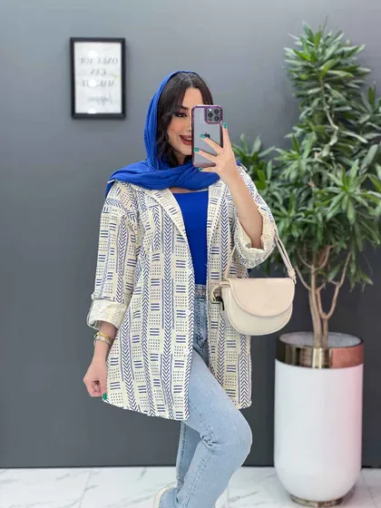 مانتو طرحدار سنتی تک جیب