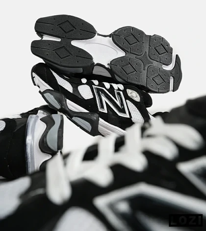 کفش کتانی مردانه و زنانه سفید مشکی NEW BALANCE 9060 مدل 7107