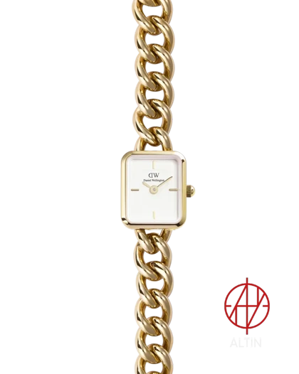 ساعت مچی زنانه دنیل ولینگتون Daniel Wellington مدل Quadro Mini Link Evergold کد DW00100836