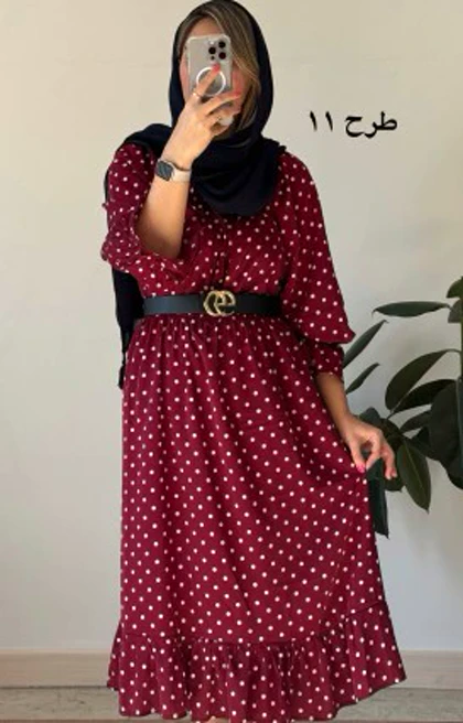 پیراهن کرپ حریر نهال سری 4