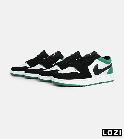 کفش کتانی مردانه سفید مشکی سبز نایک NIKE jordan 1