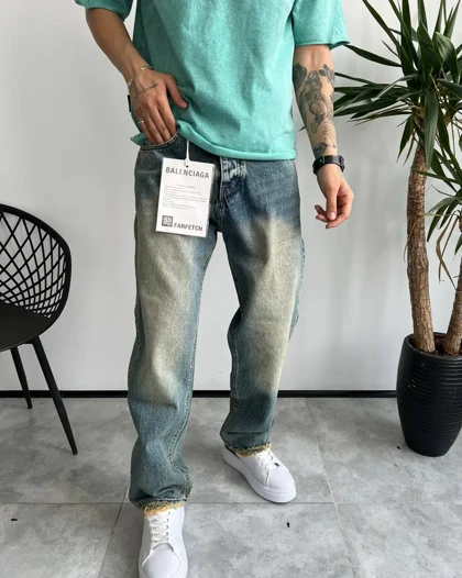شلوار نیم بگ شست خاص ساده Balenciaga