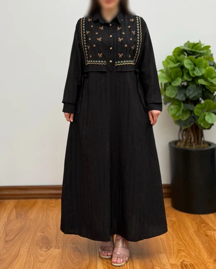 کفتان زنانه جلیقه دار مدل پاپیون (ویژه محرم)