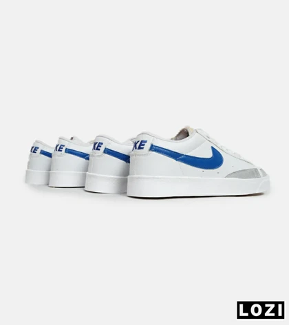 کفش نایک مردانه و زنانه سفید آبی Nike Blazer Low 77
